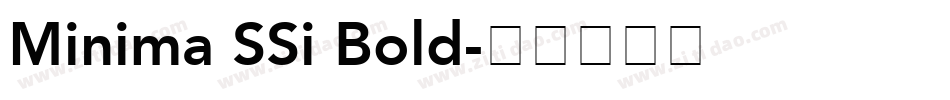 Minima SSi Bold字体转换